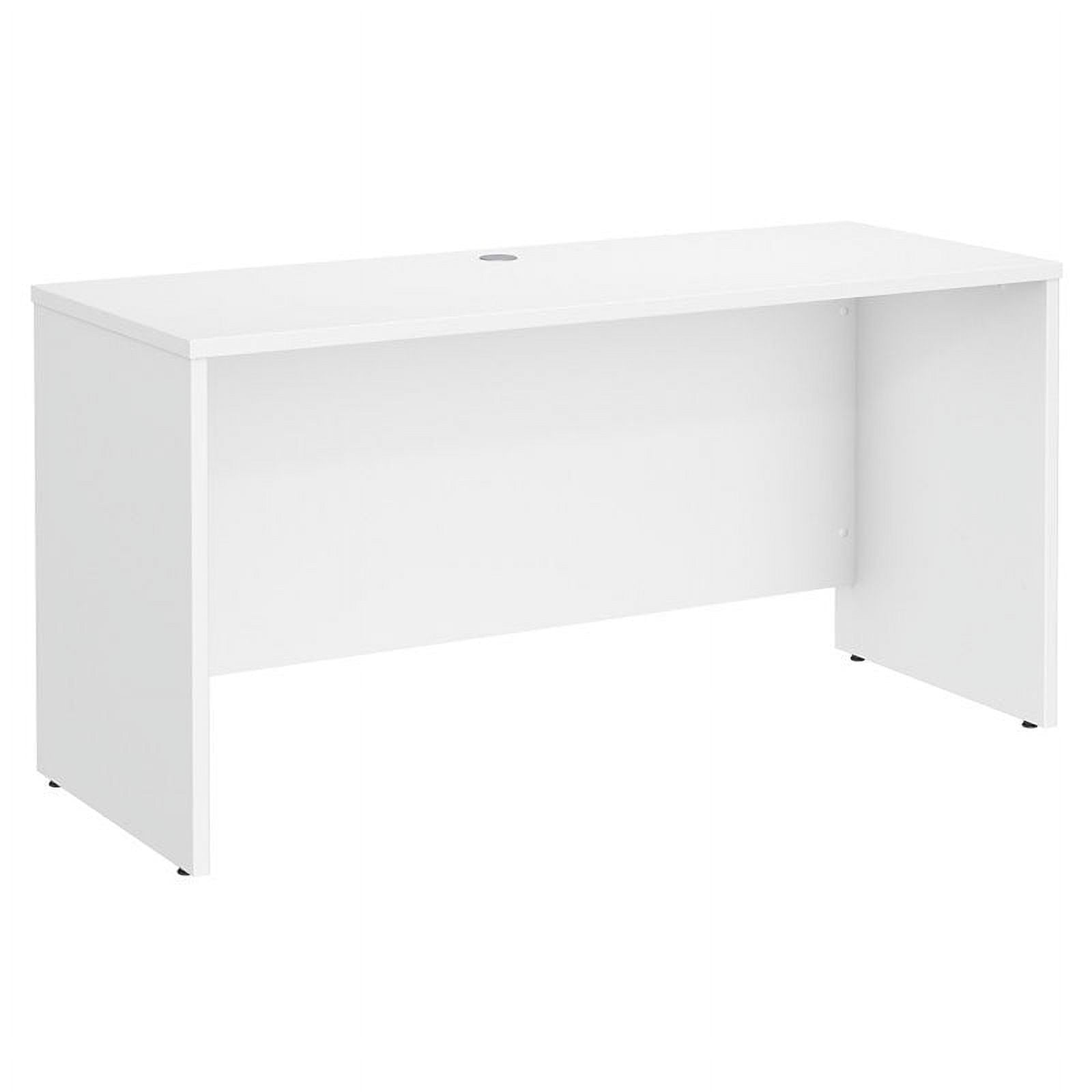 Pemberly Row 60W x 24D Credenza Desk in White Engineered Wood