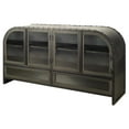 Pemberly Row 62.3x16.5 Black Metal w/Wood 4 Door 2 Drawer