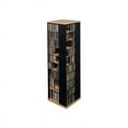 thumbnail image 1 of Pemberly Row 62" CD DVD Spinning Tower in Black with Oak Trim, 1 of 1