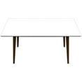 thumbnail image 1 of Pemberly Row 63" Rectangle Wood Dining Table in White Top/Walnut Legs, 1 of 5