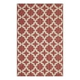 thumbnail image 1 of Pemberly Row 63x90.5" Moroccan Trellis Polypropylene Area Rug in Red and Beige, 1 of 7