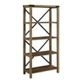 thumbnail image 1 of Pemberly Row 64" Metal X Bookcase in Rustic Oak, 1 of 4