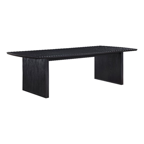 Pemberly Row 64 to 82" Dining Table Rectangular Removable Extension Leaf Black