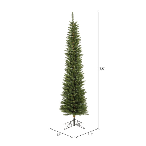 Pemberly Row 66" Durham Pole Pine PVC Plastic Christmas Tree in Green