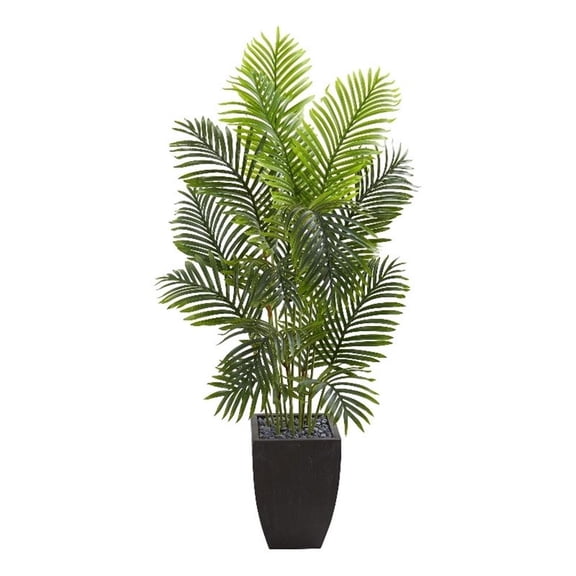 Pemberly Row 66" Paradise Palm Artificial Tree - Square Planter - Green/Brown