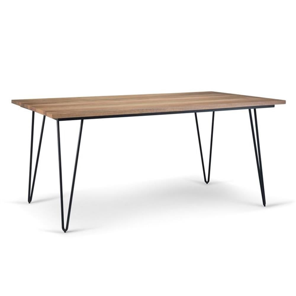 Pemberly Row 66" x 40" Mango Wood and Metal Rectangle Dining Table in ...
