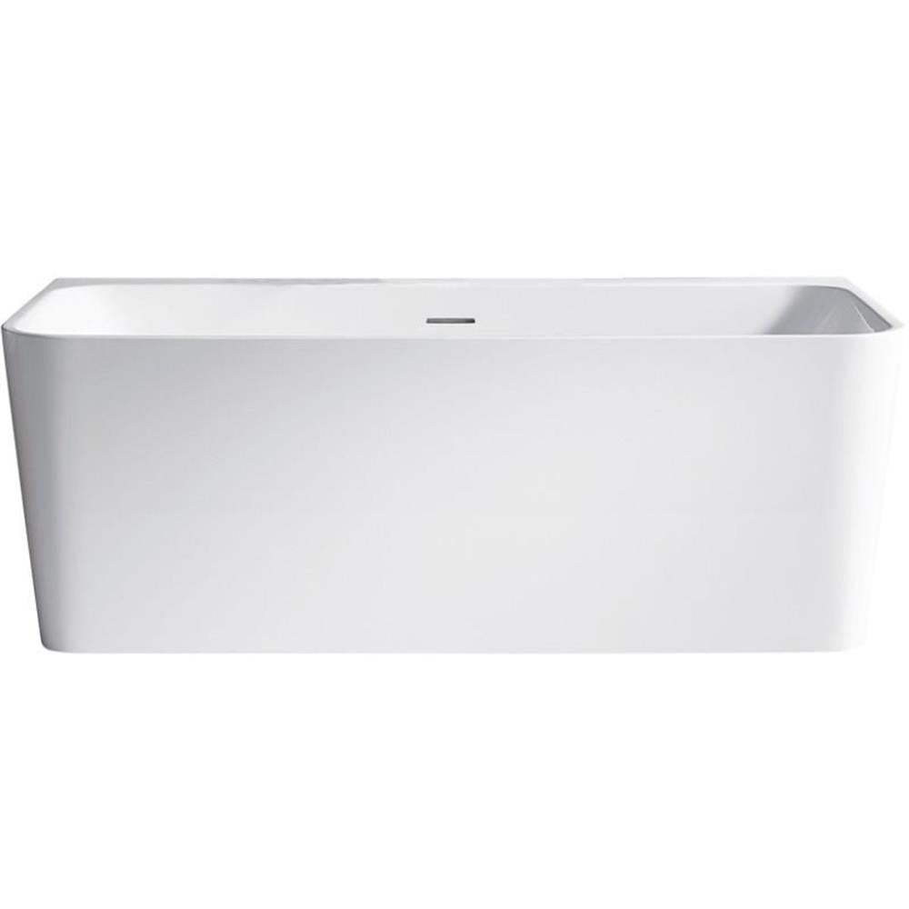 Dashiel 67'' White Acrylic Freestanding Soaking Bathtub