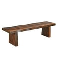 thumbnail image 1 of Pemberly Row 68" Live Edge Solid Wood Dining Bench in Dark Brown, 1 of 8
