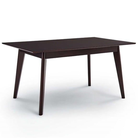 Pemberly Row 69" Rectangle Modern Wood Dining Table in Cappuccino
