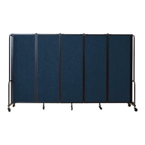 Pemberly Row 6ft Modern Metal Room Divider with 5 Sections in Blue
