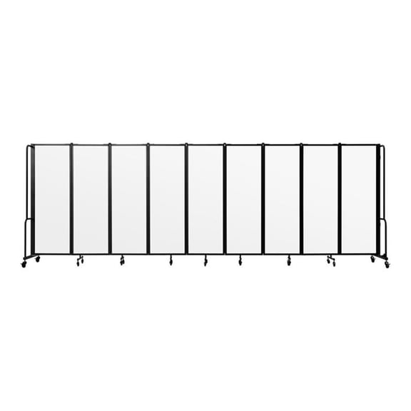 Pemberly Row 6ft Modern Metal Room Divider with 9 Sections in Clear