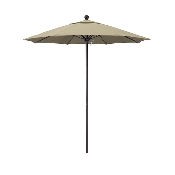 Pemberly Row 7.5' Bronze Market Umbrella in Beige