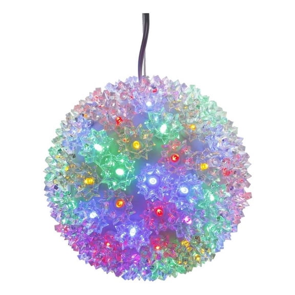 Pemberly Row 7.5" Starlight Sphere Christmas Ornament with 100 LED - Multi-Color