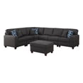 thumbnail image 1 of Pemberly Row 7-Piece Upholstered Fabric Sectional with Ottoman in Gray, 1 of 9