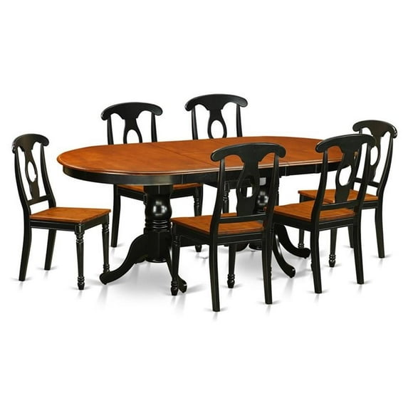 Pemberly Row 7-piece Dining Table and Chair Set in Black