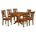 thumbnail image 1 of Pemberly Row 7-piece Wood Dining Table and Chair Set in Saddle Brown, 1 of 6