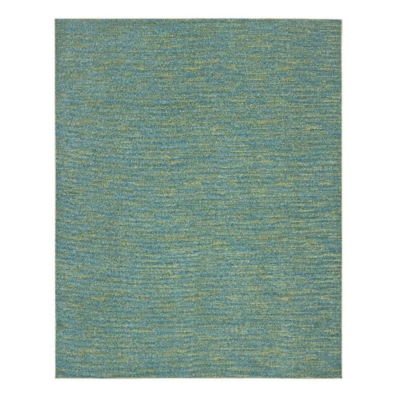 Pemberly Row 7' x 10' Blue Green Outdoor Indoor/Outdoor Rug Polypropylene