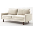 thumbnail image 1 of Pemberly Row 70" Round Arm Upholstered Modern Velvet Sofa in Beige, 1 of 15