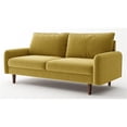thumbnail image 1 of Pemberly Row 70" Round Arm Upholstered Modern Velvet Sofa in Gold, 1 of 15