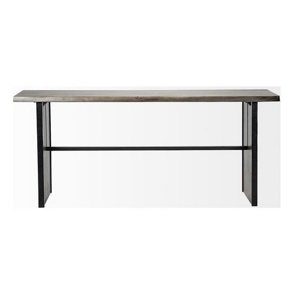 Pemberly Row 70x30 Live-Edge Wooden Medium Brown Console Table
