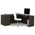 thumbnail image 1 of Pemberly Row 71" L Shaped Computer Desk in Dark Chocolate, 1 of 1