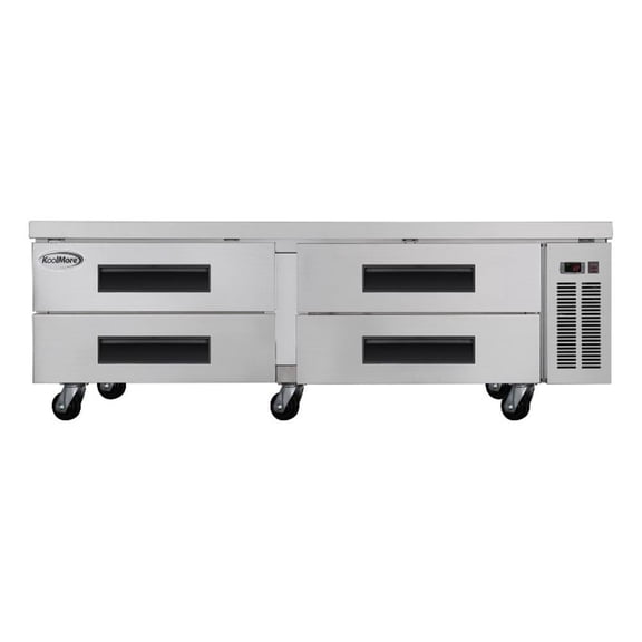 Pemberly Row 72" Chef Base Refrigerator Storage Cabinet for Cold Foods