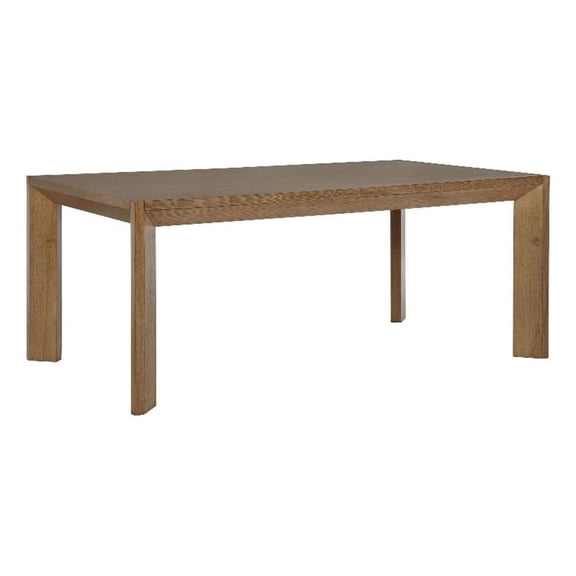 Pemberly Row 72" Minimalist Dining Table in Brown Hardwood with Angled Legs
