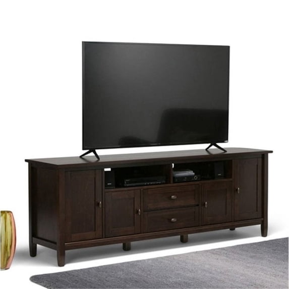 Pemberly Row 72" TV Stand in Tobacco Brown