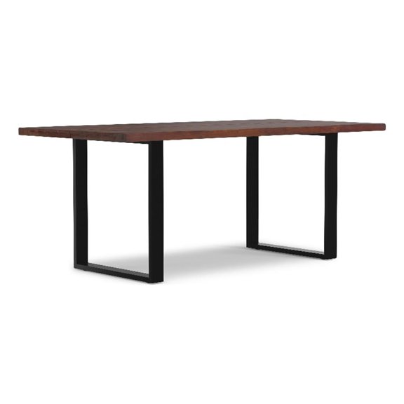 Pemberly Row 72 x 36 inch Rectangle Live Edge Dining Table in Dark Walnut