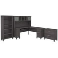 thumbnail image 1 of Pemberly Row 72W L Shaped Desk Set with Storage in Storm Gray - Engineered Wood, 1 of 7