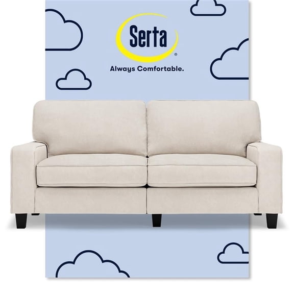 Pemberly Row 73" Track Arm Sofa with Removable Covers Cream White