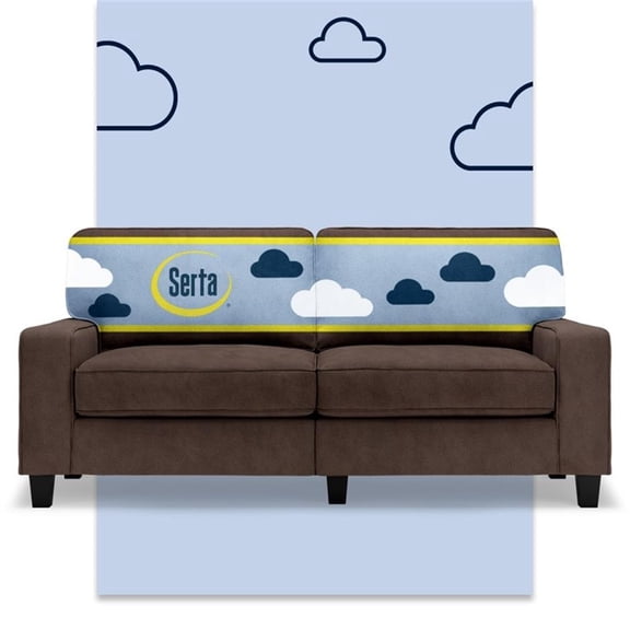 Pemberly Row 73" Track Arm Sofa with Removable Covers Dark Brown