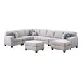 thumbnail image 1 of Pemberly Row 8-Piece Upholstered Fabric Sectional with Chaise in Light Gray, 1 of 9