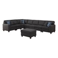 thumbnail image 1 of Pemberly Row 8-Piece Upholstered Fabric Sectional with Ottoman in Gray, 1 of 9