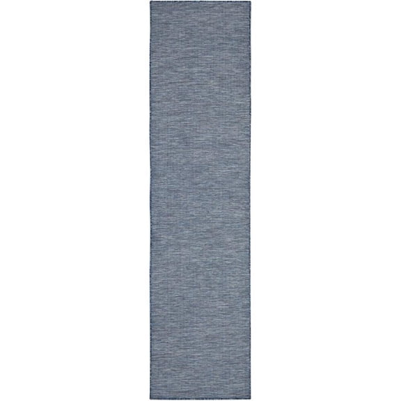 Pemberly Row 8' Runner Navy Blue Fabric Modern Area Rug (8' Runner)