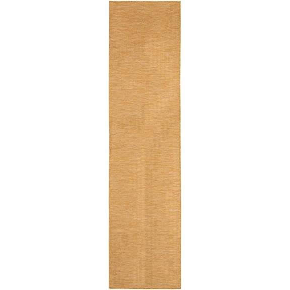 Pemberly Row 8' Runner Yellow Fabric Modern Area Rug (8' Runner)