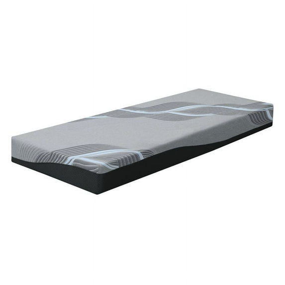 Pemberly Row 8" Twin Mattress with Cooling Gel Memory Foam in Gray