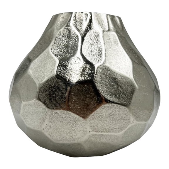 Pemberly Row 8-inch Wide Decorative Handmade Aluminum Pear Flower Vase