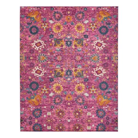 Pemberly Row 8' x 10' Pink Fabric Bohemian Area Rug (8' x 10')