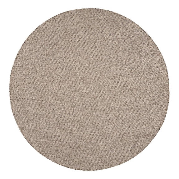 Pemberly Row 8' x Round Beige Fabric Modern Area Rug (8' Round)