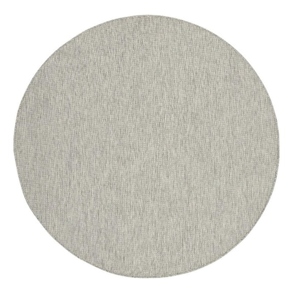 Pemberly Row 8' x Round Light Gray Fabric Modern Area Rug (8' Round)
