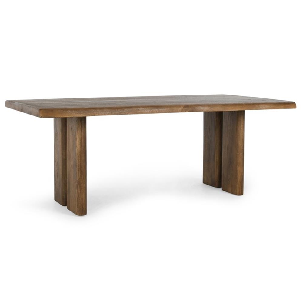 Pemberly Row 80" Mango Wood Rustic Elegance Dining Table in Brown ...