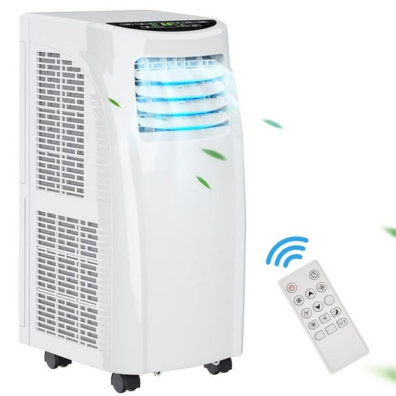 Pemberly Row 8000 BTU Air Conditioner & Dehumidifier Remote w/ Window Kit White