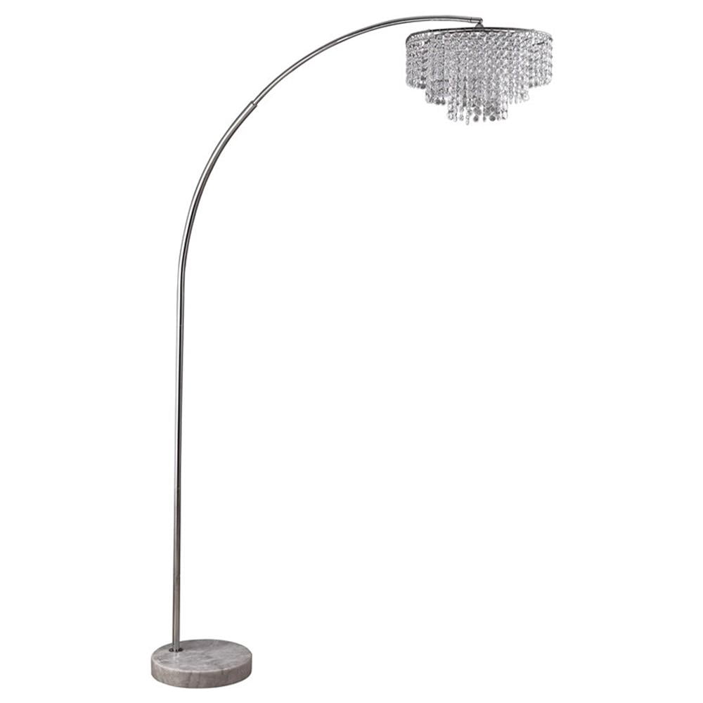 Pemberly Row 81" Tall Metal Arching Floor Lamp with Hanging Shade in ...