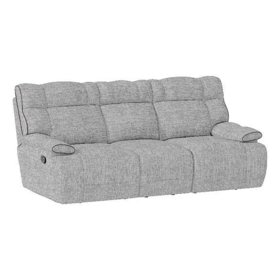 Pemberly Row 84" Reclining Sofa with Pocketed Coils & Floor Protectors in Gray