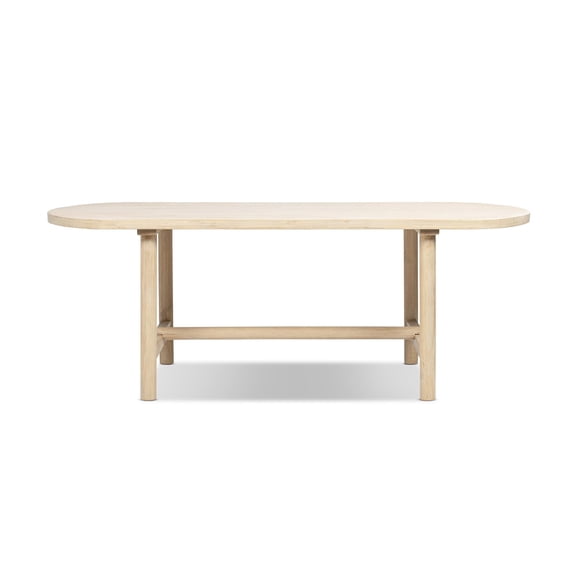 Pemberly Row 85" 8-Seat Oval Dining Table in Light Natural Reclaimed Pine