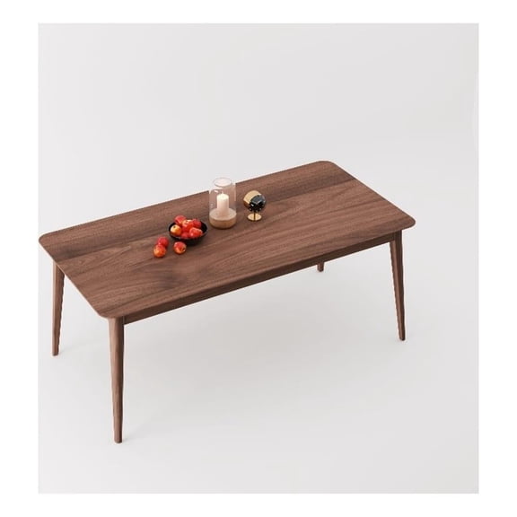 Pemberly Row 86.5" Mid-Century Dining Table -Solid Black Walnut