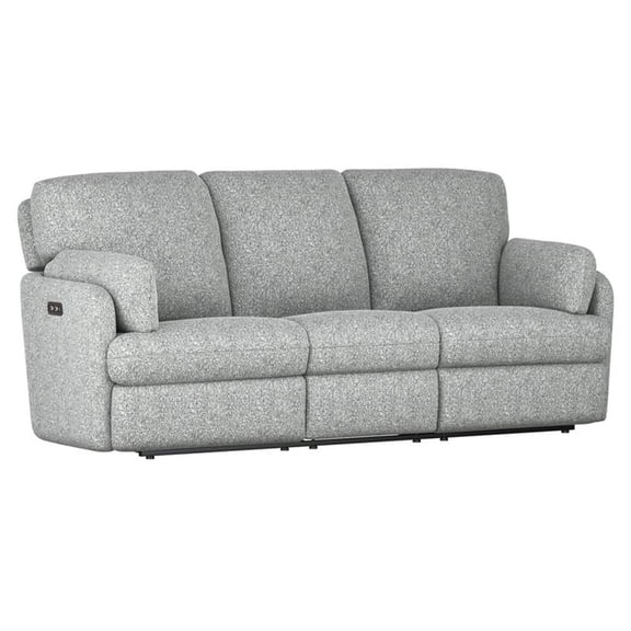 Pemberly Row 87" Power Reclining Sofa w/ Hidden Storage & Pocketed Coils - Gray
