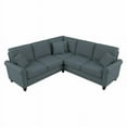 thumbnail image 1 of Pemberly Row 87W L Shaped Sectional Couch in Turkish Blue Herringbone Fabric, 1 of 8