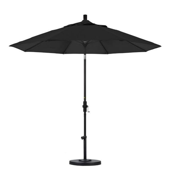 Pemberly Row 9' Patio Umbrella in Sun brella 1A Black/Stone Black